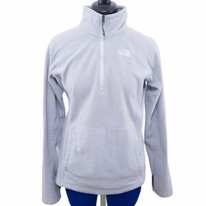 Light Gray The Northface Womens Medium Fleece Quarterzip